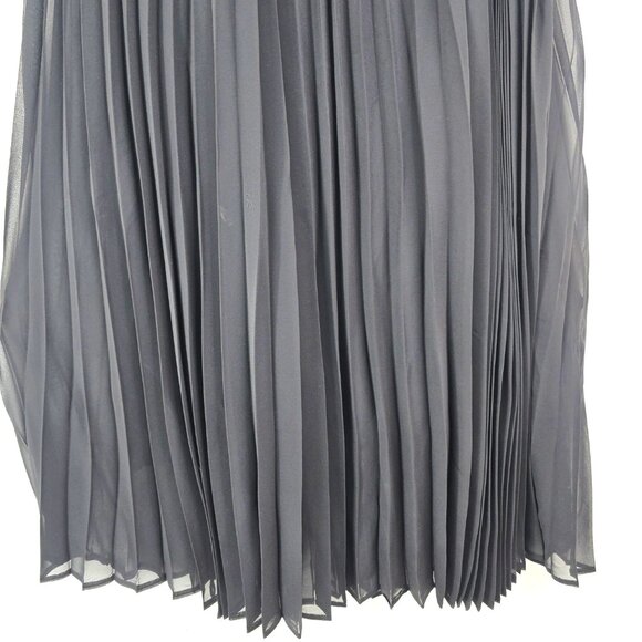 Vintage 80s 90s Impressions Millenial Edt. Black PLeated Accordion Maxi Skirt - Picture 3 of 11